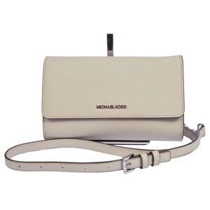 Michael Kors Jet Set Saffiano Leather 3-in-1 Crossbody Beige NWOT